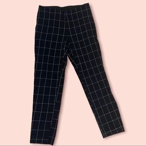 Black Grid Pants